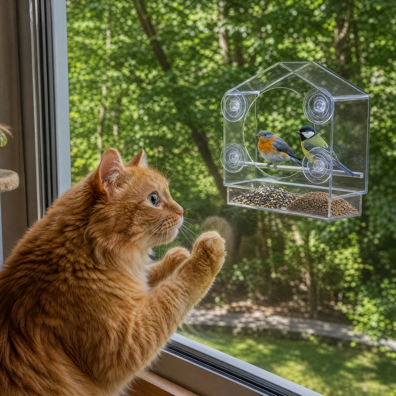 The CatTV™ High-Definition Window Bird Feeder