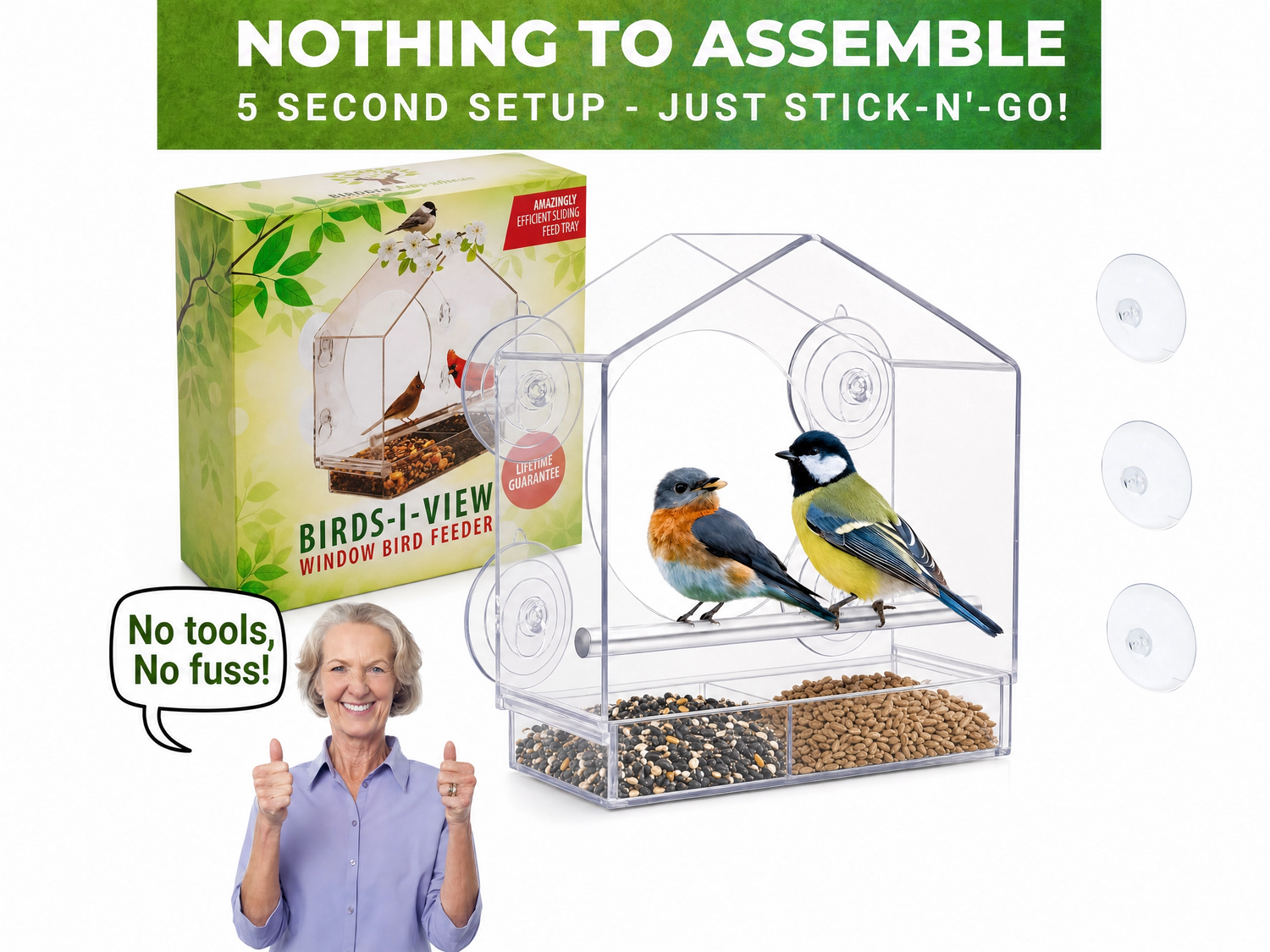 The CatTV™ High-Definition Window Bird Feeder